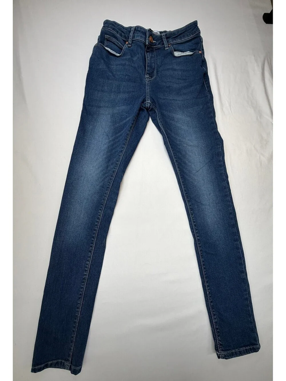 Asos Design Men's Skinny Jeans Slim Fit Dark Wash Stretch Mid-Rise Size 28 Blue